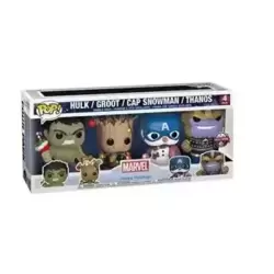 Hulk / Groot / Cap Snowman / Thanos - 4 Pack