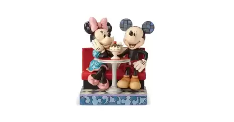 Enesco: Disney Traditions Mickey and Minnie Mouse at Soda Shop Love Comes  in Many Flavors by Jim Shore