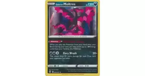 Pokemon TCG Galarian Moltres 93/203 Shiny Holo Rare Evolving Skies Mint