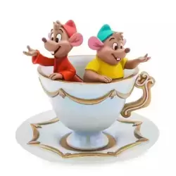Cinderella - Gus and Jaq in Teacup Saucer