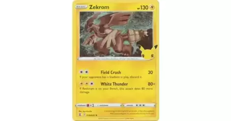 Zekrom 010/025 Holo Rare Pokemon SWSH Celebrations TCG Card NM 2021