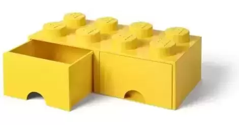Lego Storage 4 Knob Brick - 1 Drawer (Medium Stone Grey)