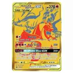 Carte Pokemon Gold Métallique - DRACAUFEU Niveau 2 - Version