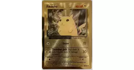 Carte Pokémon Gold Métal - Pikachu