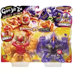 Galaxy Attack - Sun Fire Blazagon VS Dark Matter Terrack