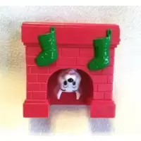 Dalmatian Upside down in red chimney windup