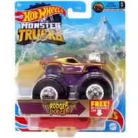 Hot Wheels Monster Trucks FYJ44 Rodger Dodger Metallic Gold Crash Legends 01/07