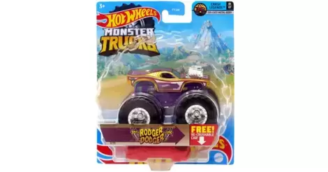 Hot Wheels Monster Trucks FYJ44 Rodger Dodger Metallic Gold Crash