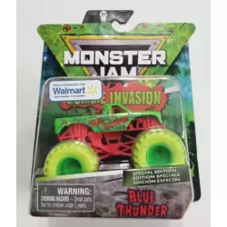 Monster Jam Zombie Invasion Blue Thunder Wal-Mart Exclusive Spin Master