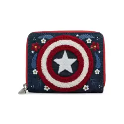 PORTEFEUILLE CAPTAIN AMERICA 80TH ANNIVERSARY FLORAL