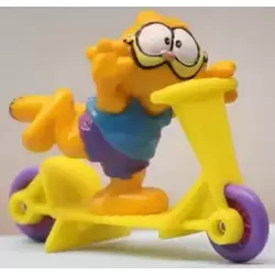 Garfield on a Scooter