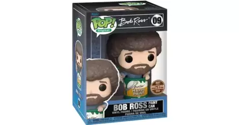 I decided to paint my DIY Bob Ross Funko pop with Black 3.0, the worlds blackest  black paint. Thing is an absolute v o i d now! : r/funkopop