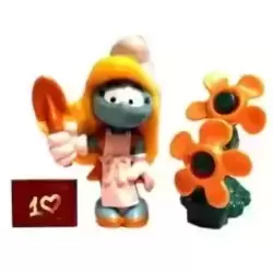 Schtroumpfette fleuriste