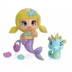 Blonde Mermaid and Seahorse