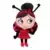 Peluches en vrac - MISS NELLA Poupée coccinelle douce et câline de marque, jouet en peluche, excellent cadeau pour les enfants