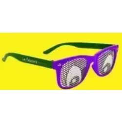 Lunettes vertes et violettes