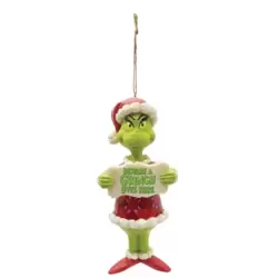 Grinch Beware a Grinch Lives Here Ornament