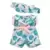 Tropical Print Jumpsuit with Headband
