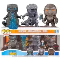 Godzilla / Mechagodzilla / Kong - 3-Pack
