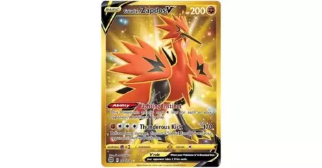Galarian Zapdos V - Brilliant Stars Pokémon card 182/172
