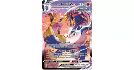 Rapid Strike TG30/TG30 Urshifu Vmax Carte Pokémon Motif étoiles brillantes  Noir et doré