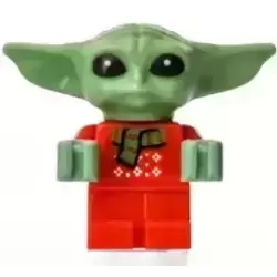 Grogu / The Child / Baby Yoda - Red Christmas Sweater and Scarf
