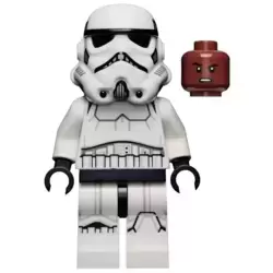 Stormtrooper - Male (Dual Molded Helmet, Gray Squares on Back, Grimacing, Reddish Brown Head)