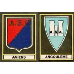 Ecusson Amiens S.C. / A.S. Angouleme - Deuxieme Division (Groupe B)