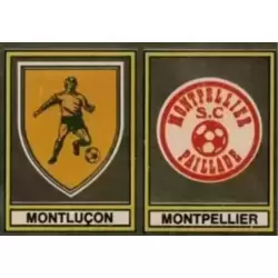Ecusson E.S. Montlucon / S.C. Montpellier - Deuxieme Division (Groupe A)