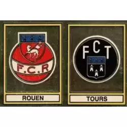 Ecusson F.C. Rouen / Tours F.C. - Deuxieme Division (Groupe B)