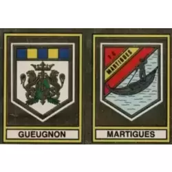 Ecusson FC Gueugnon / FC Martigues - Deuxieme Division (Groupe A)