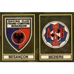 Ecusson R.C. Besancon / A.S. Beziers - Deuxieme Division (Groupe A)