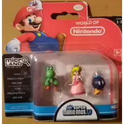 Super Mario Bros. U - Yoshi, PrincessPeach & Bob-Omb 3 Pack