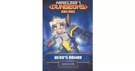 Minecraft Dungeons Arcade Hero's Armor #40/98 Unused N/M