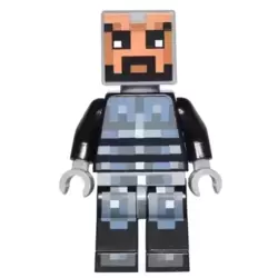 Minecraft Skin 5 - Pixelated, Male with Black and Silver Armor