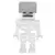 Skeleton with Cube Skull - Flat Silver Helmet