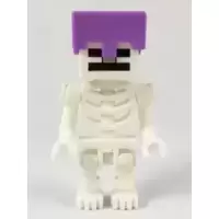 Skeleton with Cube Skull - Medium Lavender Helmet