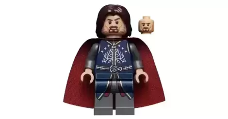 Aragorn, Dark Red and Black Cape - Lego The Hobbit & Lord of The