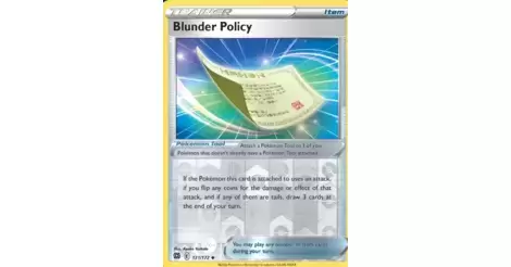 Pokemon Trading Card Game 131/172 Blunder Policy : Uncommon Card