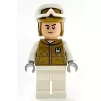 Hoth Rebel Trooper Dark Tan Uniform and Helmet, White Legs