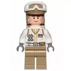 Hoth Rebel Trooper White Uniform, Dark Tan Legs, Backpack (Cheek Lines)