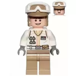 Hoth Rebel Trooper White Uniform, Dark Tan Legs (Open Mouth Smile)