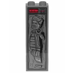 Human in Carbonite (Brick 1 x 2 x 5 with Sticker)