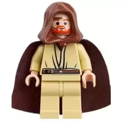 Obi-Wan Kenobi - Young, Light Nougat, Reddish Brown Hood and Cape, Gold Headset