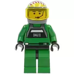 Rebel Pilot A-wing - Yellow Head, Trans-Yellow Visor, Green Jumpsuit