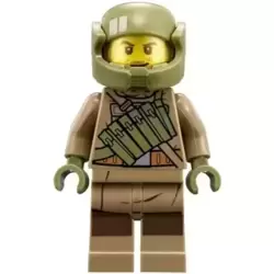 Resistance Trooper - Dark Tan Hoodie Jacket, Ammo Pouch, Stubble, Helmet with Chin Guard