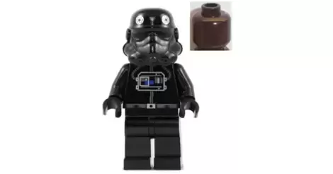 sw0035 TIE Fighter Pilot LEGO® Minifig Star Wars Brown Head 