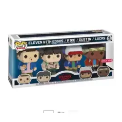 Stranger Things - Eleven with Eggos, Mike, Dustin & Lucas 4 Pack