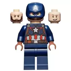 Captain America - Dark Blue Suit, Reddish Brown Hands, Helmet
