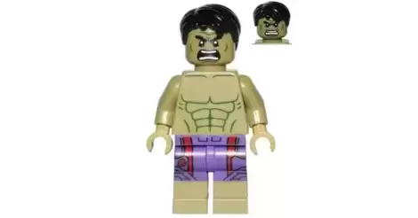 LEGO Hulk - Dark purple pants with dark red pattern Minifigure